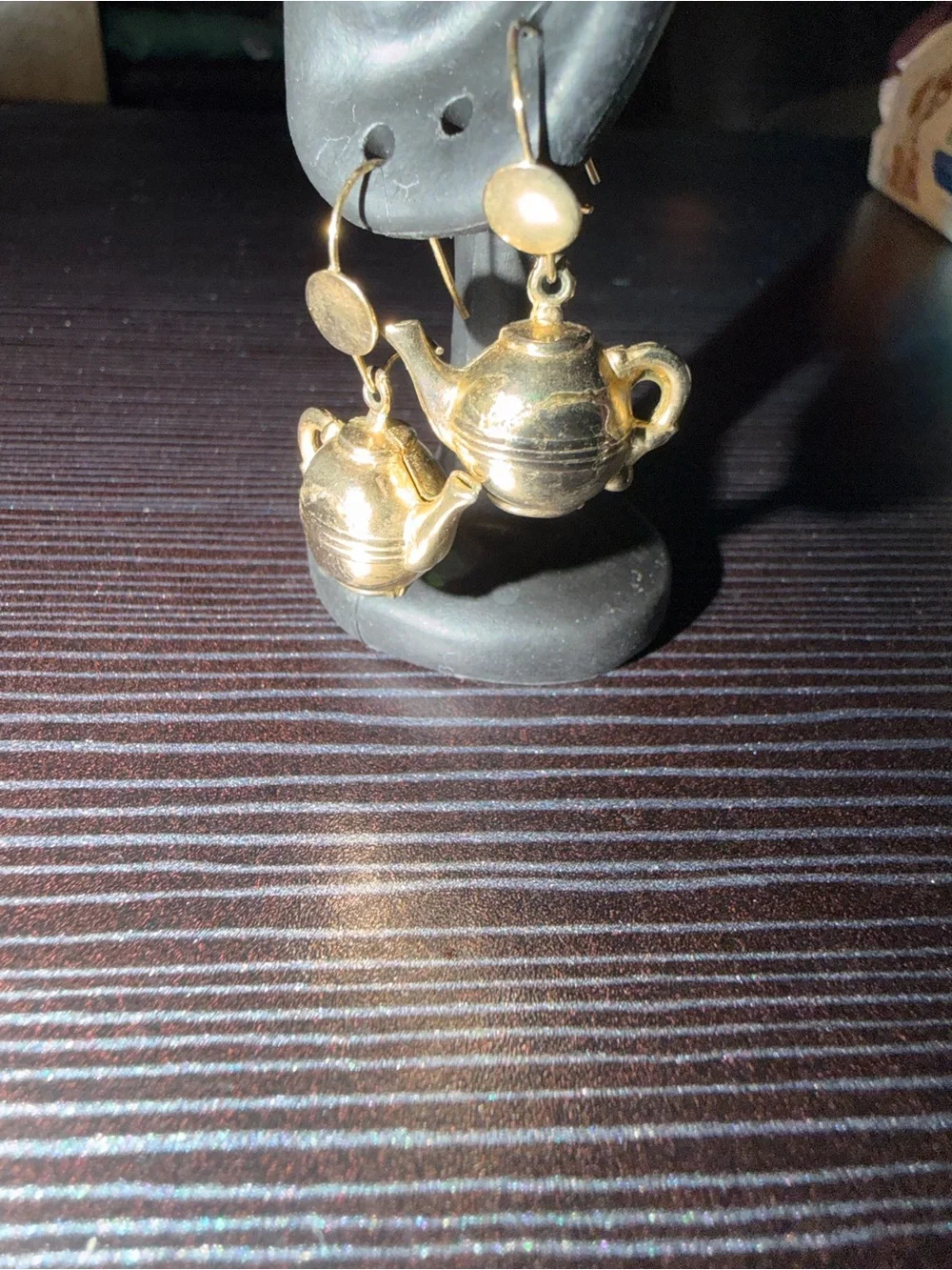 Gold Teapot Drop Earrings - Women Jewelry